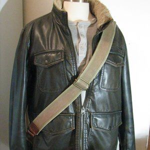 Men's Leather Jacket with fleece lining